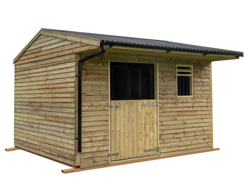 12ft x 12ft Mobile Animal Field Shelter With Overhang and Guttering V.3 - SGP Garden Ltd