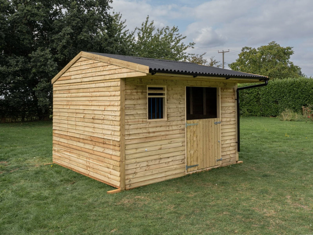 12ft x 12ft Mobile Animal Field Shelter With Overhang and Guttering V.3 - SGP Garden Ltd