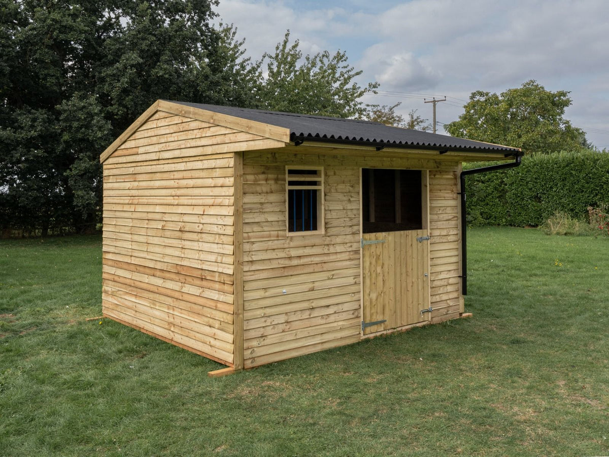 12ft x 12ft Mobile Animal Field Shelter With Overhang and Guttering V.3 - SGP Garden Ltd