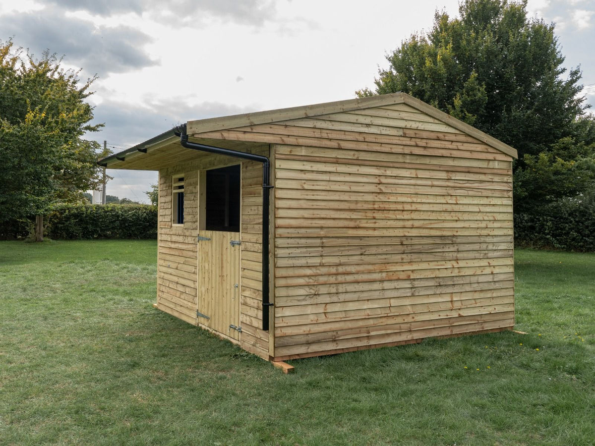 12ft x 12ft Mobile Animal Field Shelter With Overhang and Guttering V.3 - SGP Garden Ltd
