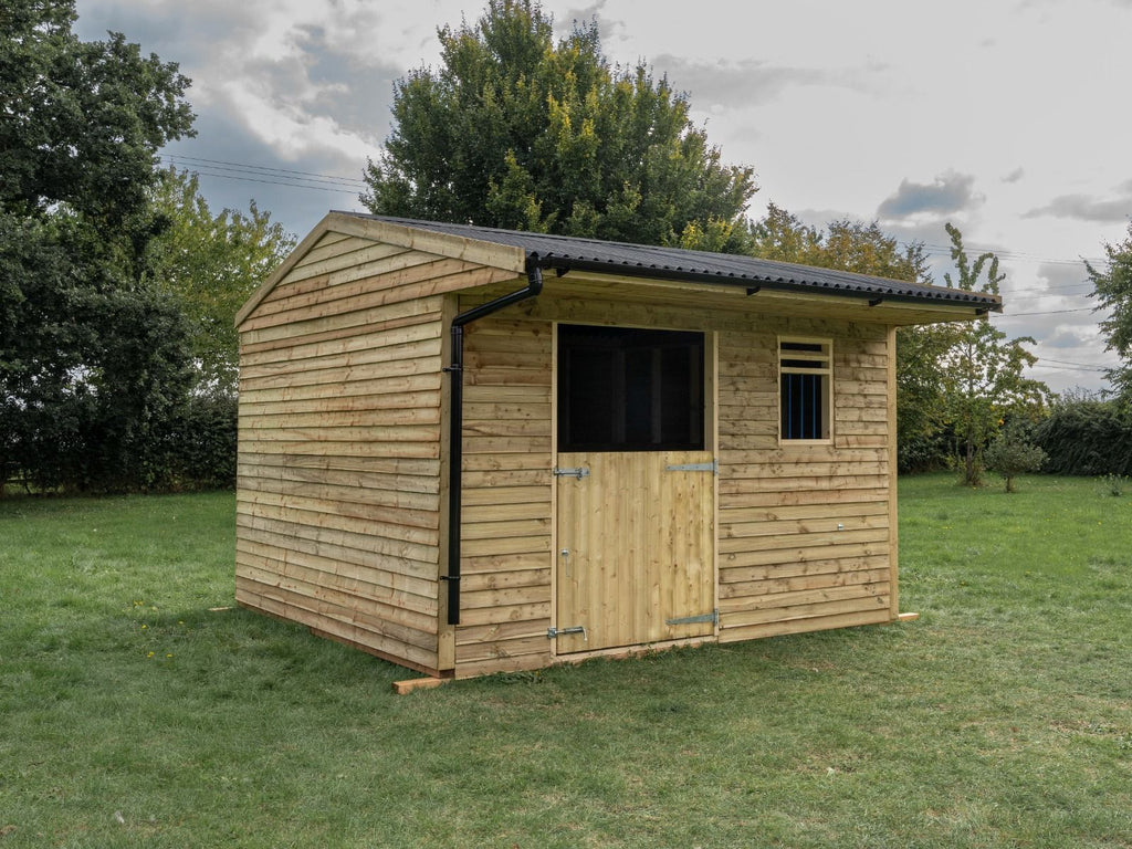 12ft x 12ft Mobile Animal Field Shelter With Overhang and Guttering V.3 - SGP Garden Ltd