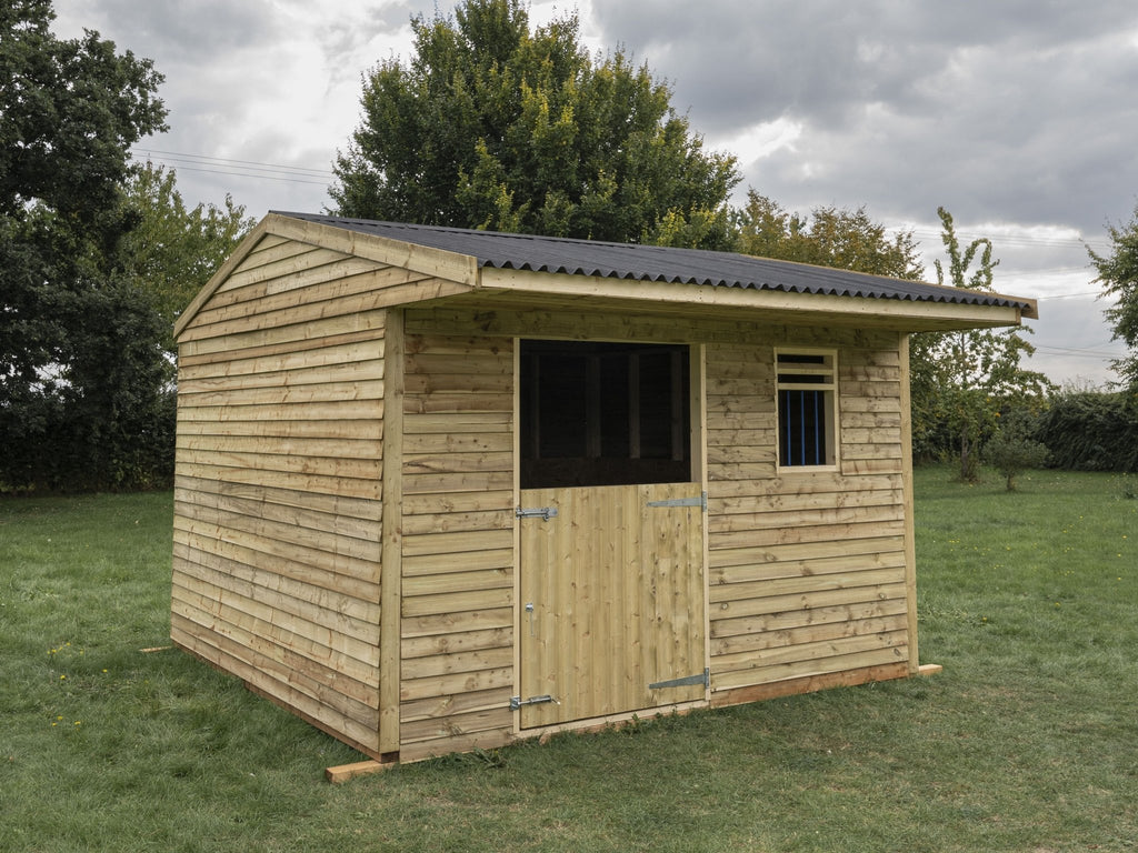 12ft x 12ft Mobile Animal Field Shelter With Overhang V.3 - SGP Garden Ltd