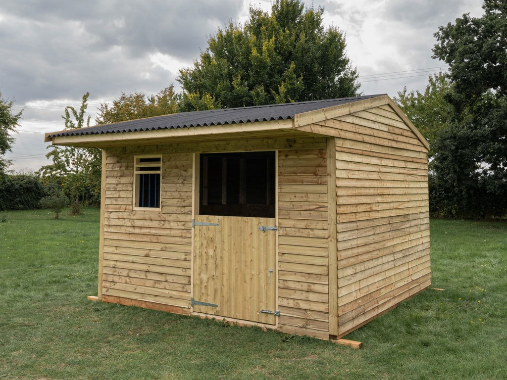 12ft x 12ft Mobile Animal Field Shelter With Overhang V.3 - SGP Garden Ltd