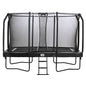 12ft x 7ft Salta Black Rectangular First Class Trampoline with Enclosure - SGP Garden Ltd