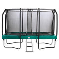 12ft x 7ft Salta Green Rectangular First Class Trampoline with Enclosure - SGP Garden Ltd