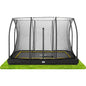 12ft x 8ft Salta Black Rectangular Comfort Edition Inground Trampoline with Enclosure - SGP Garden Ltd