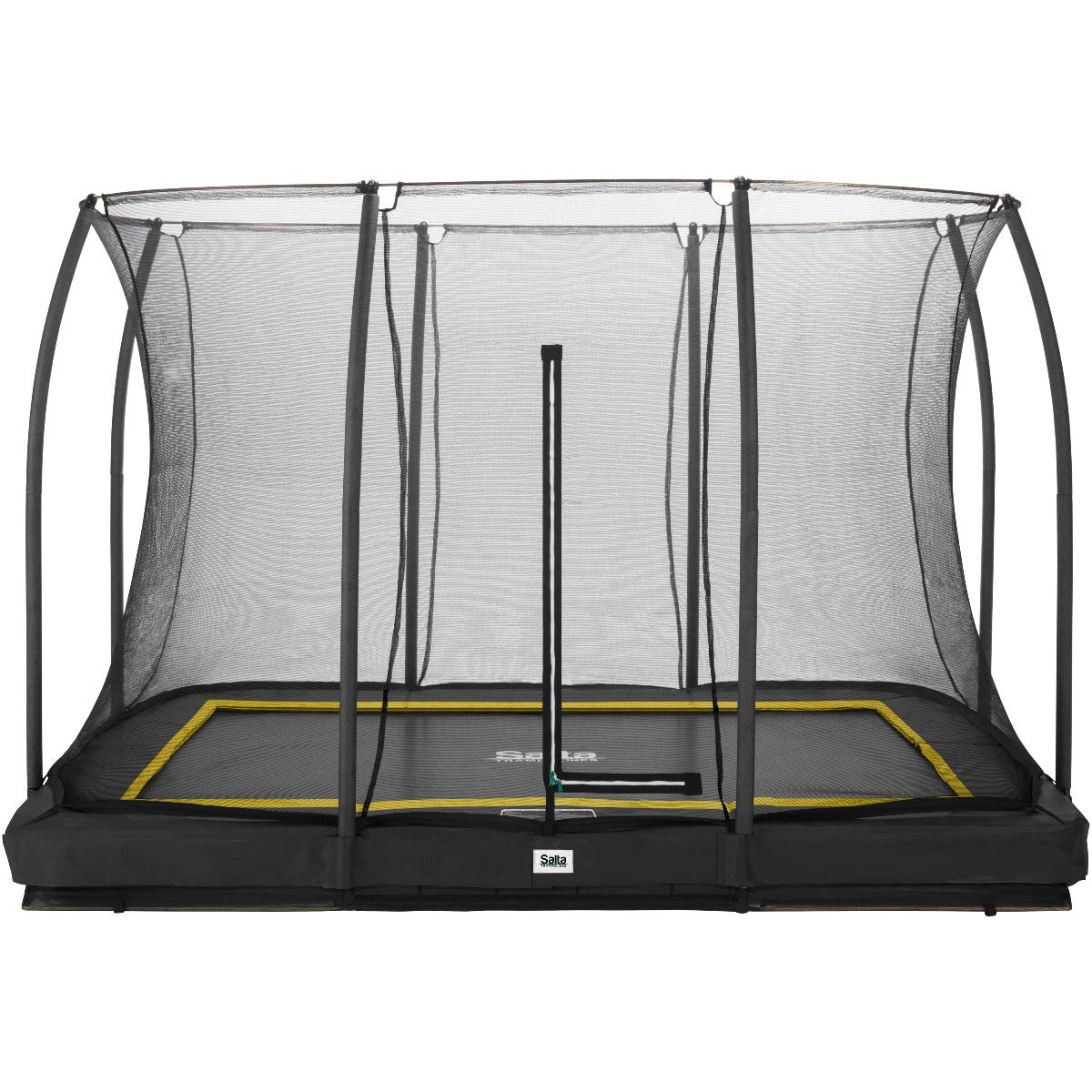 12ft x 8ft Salta Black Rectangular Comfort Edition Inground Trampoline with Enclosure - SGP Garden Ltd