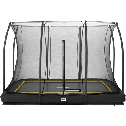 12ft x 8ft Salta Black Rectangular Comfort Edition Inground Trampoline with Enclosure - SGP Garden Ltd