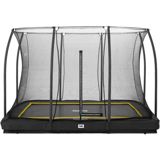 12ft x 8ft Salta Black Rectangular Comfort Edition Inground Trampoline with Enclosure - SGP Garden Ltd