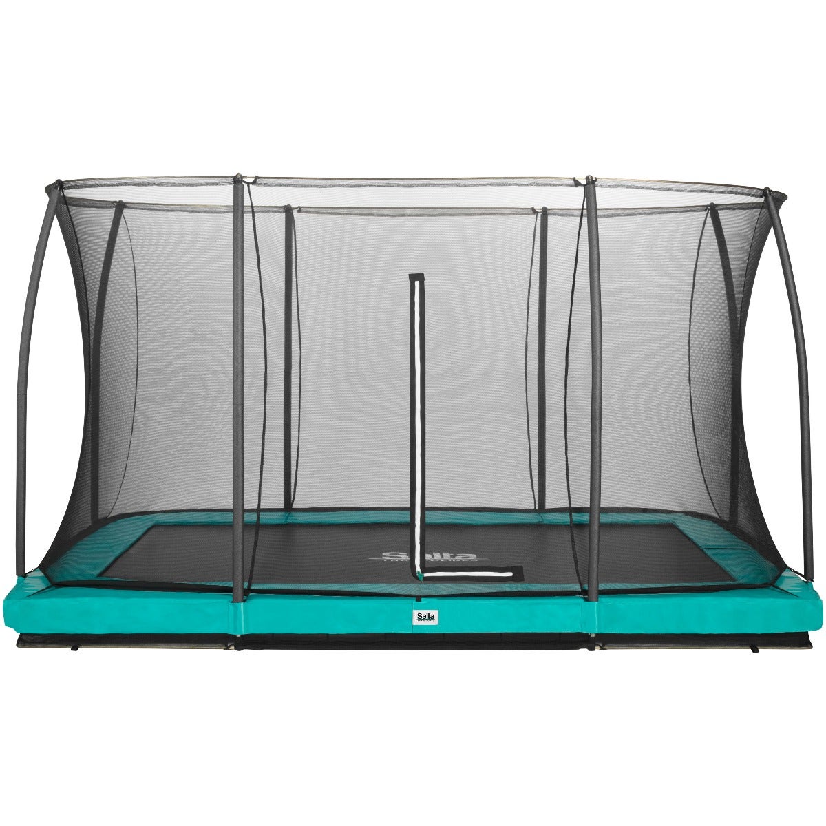 12ft x 8ft Salta Green Rectangular Comfort Edition Inground Trampoline with Enclosure - SGP Garden Ltd