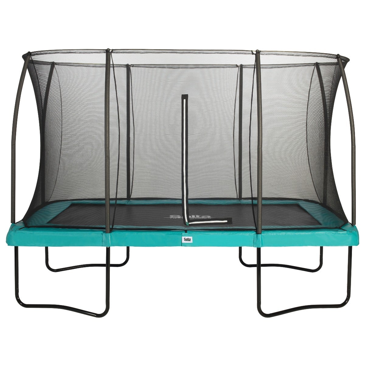 12ft x 8ft Salta Green Rectangular Comfort Edition Trampoline with Enclosure - SGP Garden Ltd