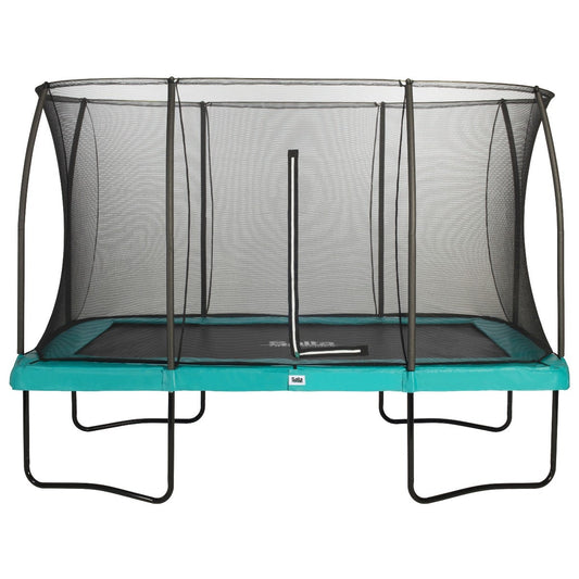 12ft x 8ft Salta Green Rectangular Comfort Edition Trampoline with Enclosure - SGP Garden Ltd