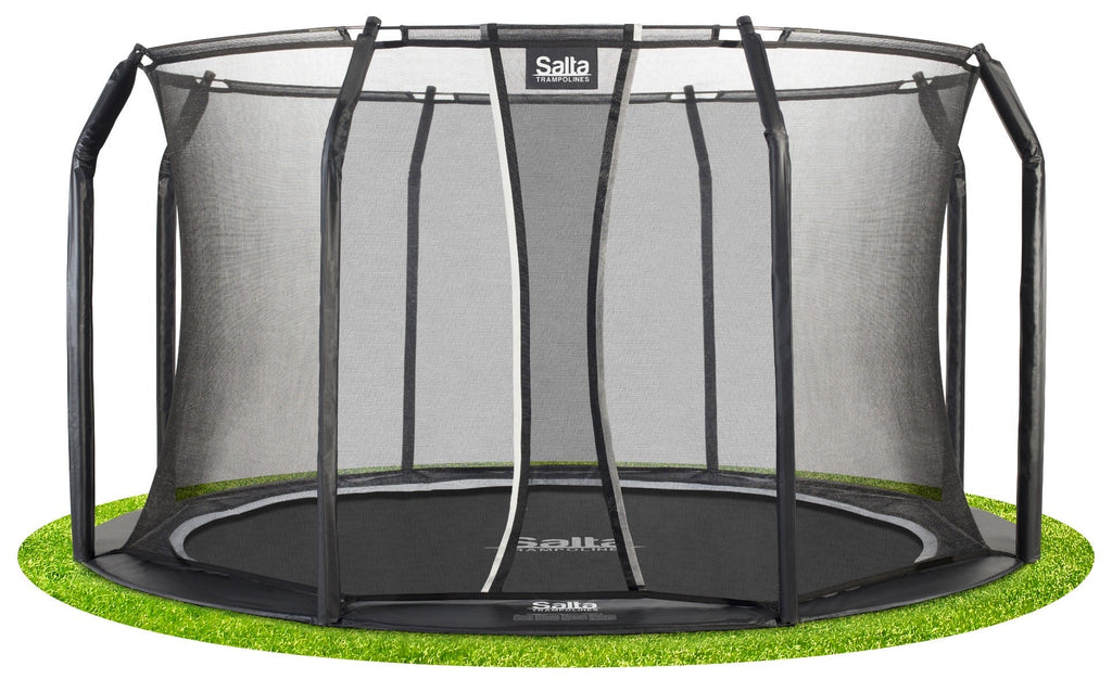 13ft Salta Black Royal Baseground Round Trampoline with Enclosure - SGP Garden Ltd