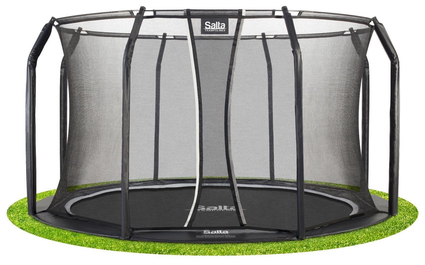 13ft Salta Black Royal Baseground Round Trampoline with Enclosure - SGP Garden Ltd
