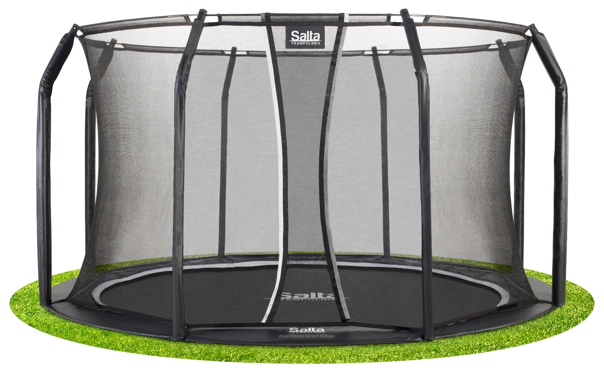 13ft Salta Black Royal Baseground Round Trampoline with Enclosure - SGP Garden Ltd