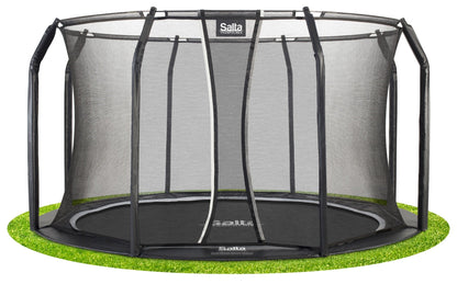 13ft Salta Black Royal Baseground Round Trampoline with Enclosure - SGP Garden Ltd