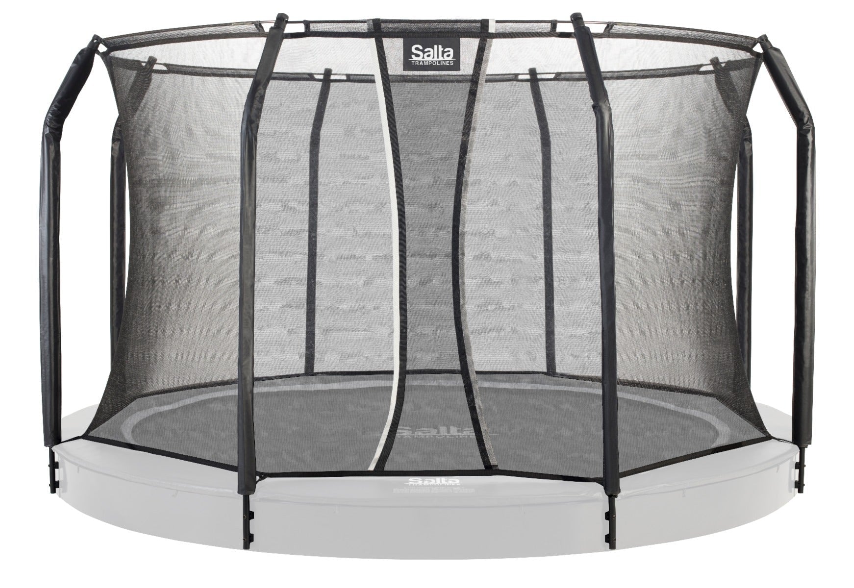 13ft Salta Black Royal Baseground Round Trampoline with Enclosure - SGP Garden Ltd