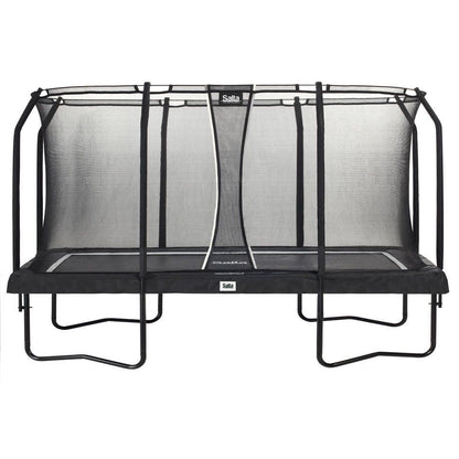 13ft x 8ft Salta Black Rectangular Premium Edition Trampoline with Enclosure - SGP Garden Ltd