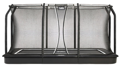 13ft x 8ft Salta Black Royal Baseground Rectangular Trampoline with Enclosure - SGP Garden Ltd