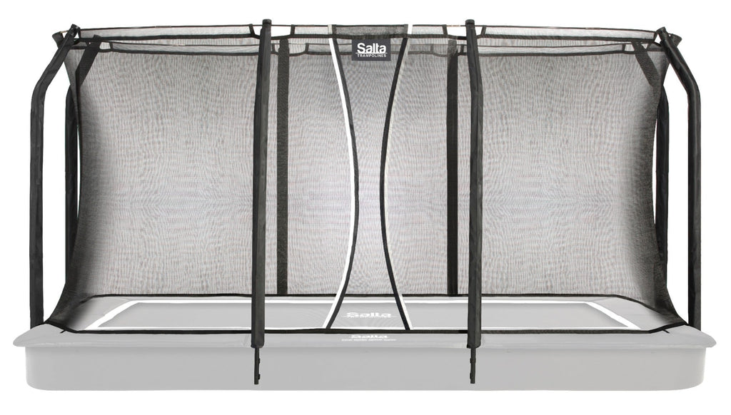 13ft x 8ft Salta Black Royal Baseground Rectangular Trampoline with Enclosure - SGP Garden Ltd