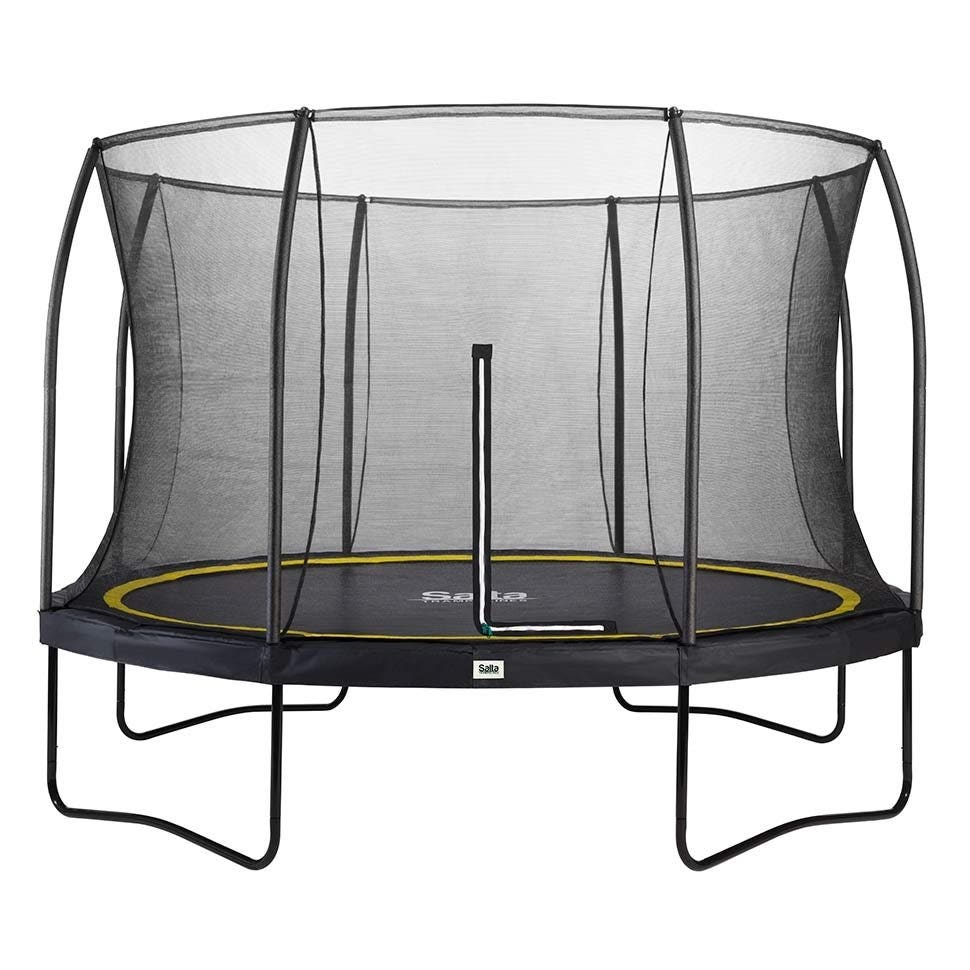 14ft Salta Black Round Comfort Edition Trampoline with Enclosure - SGP Garden Ltd