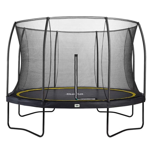 14ft Salta Black Round Comfort Edition Trampoline with Enclosure - SGP Garden Ltd