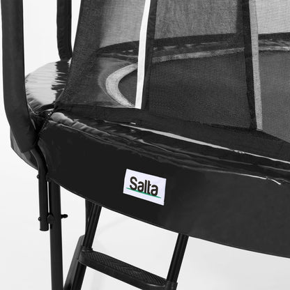 14ft Salta Black Round First Class Edition Trampoline with Enclosure - SGP Garden Ltd