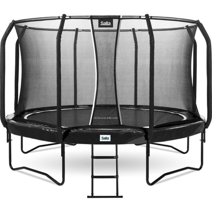 14ft Salta Black Round First Class Edition Trampoline with Enclosure - SGP Garden Ltd