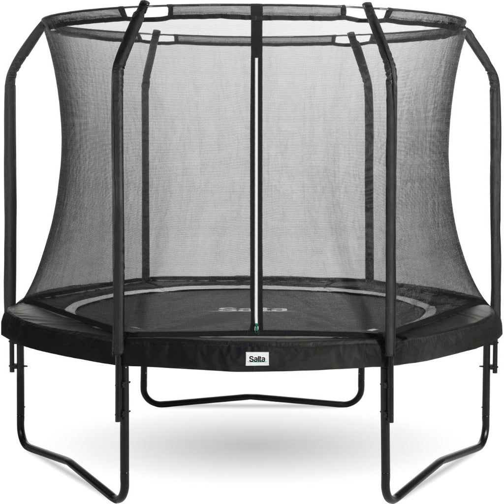 14ft Salta Black Round Premium Edition Trampoline with Enclosure - SGP Garden Ltd