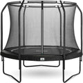 14ft Salta Black Round Premium Edition Trampoline with Enclosure - SGP Garden Ltd