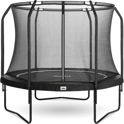 14ft Salta Black Round Premium Edition Trampoline with Enclosure - SGP Garden Ltd