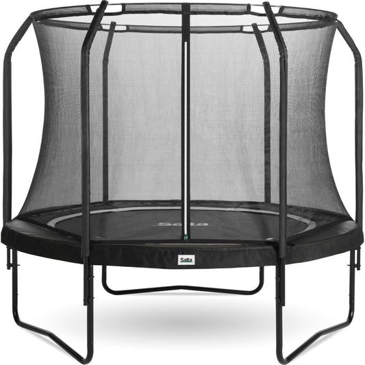 14ft Salta Black Round Premium Edition Trampoline with Enclosure - SGP Garden Ltd