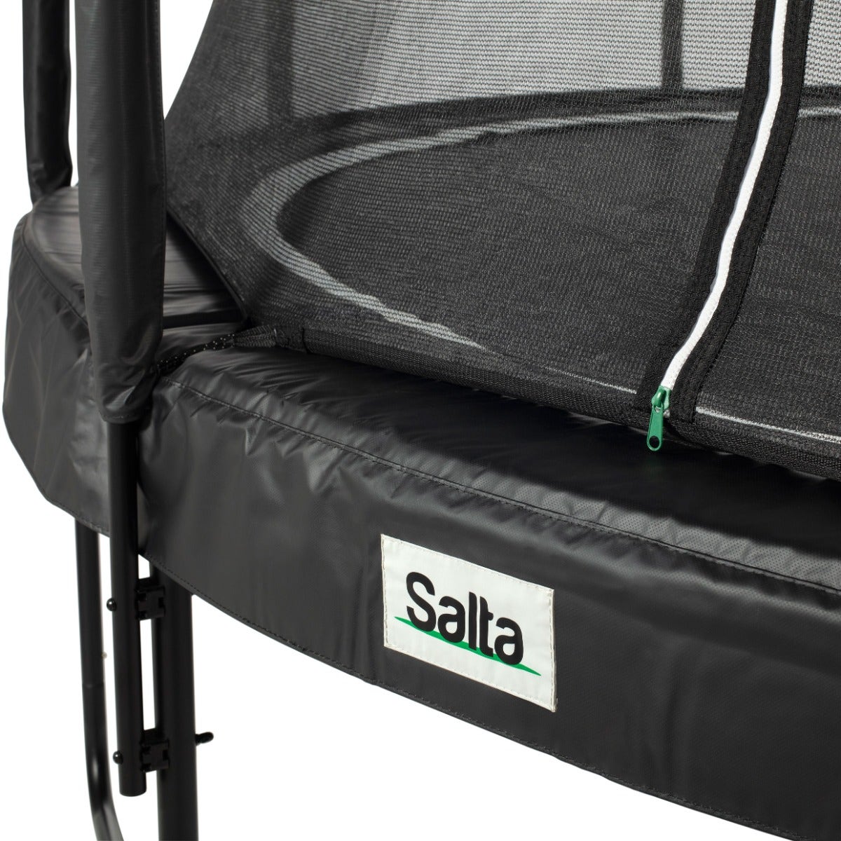 14ft Salta Black Round Premium Edition Trampoline with Enclosure - SGP Garden Ltd