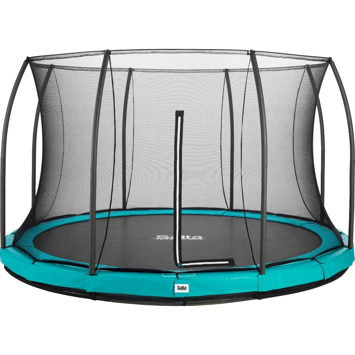 14ft Salta Green Comfort Edition InGround Round Trampoline with Enclosure - SGP Garden Ltd