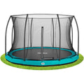 14ft Salta Green Comfort Edition InGround Round Trampoline with Enclosure - SGP Garden Ltd