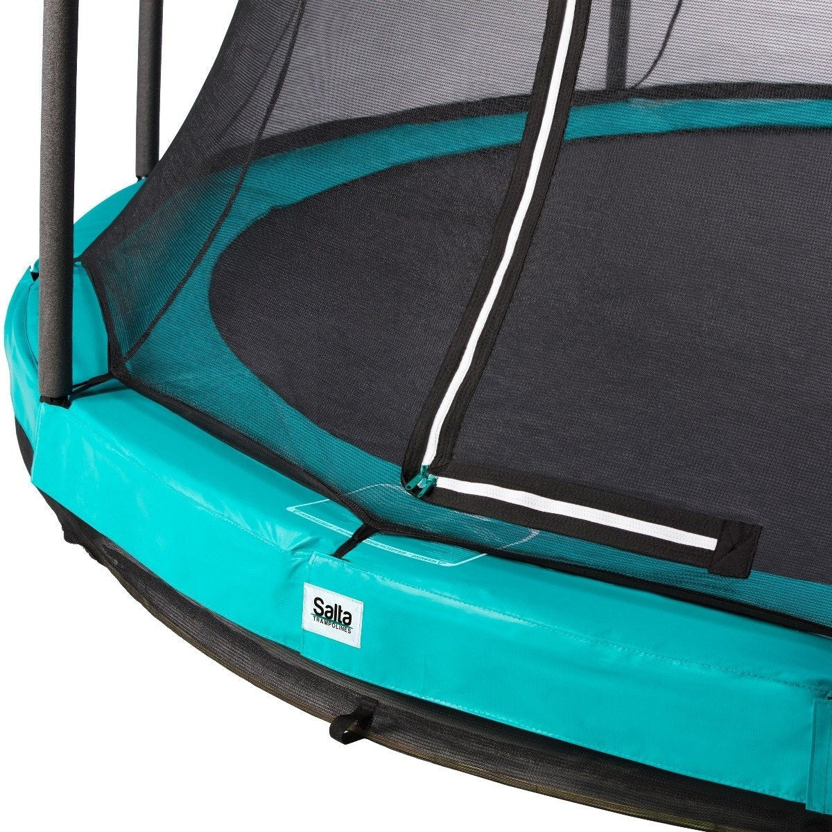 14ft Salta Green Comfort Edition InGround Round Trampoline with Enclosure - SGP Garden Ltd