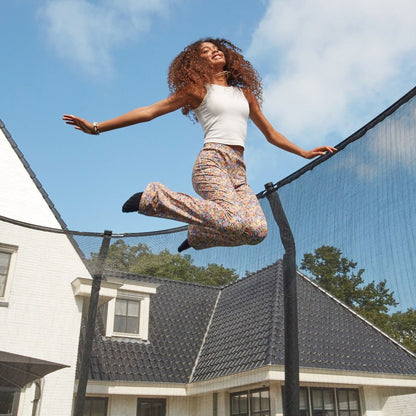 14ft Salta Green Round First Class Edition Trampoline with Enclosure - SGP Garden Ltd