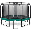 14ft Salta Green Round First Class Edition Trampoline with Enclosure - SGP Garden Ltd