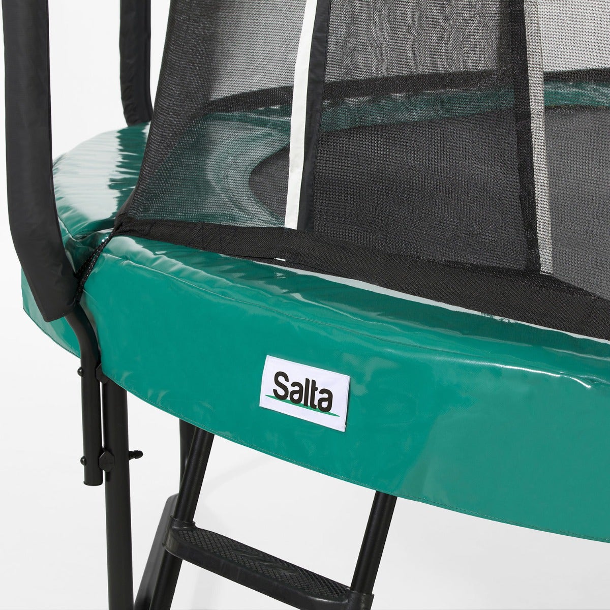 14ft Salta Green Round First Class Edition Trampoline with Enclosure - SGP Garden Ltd