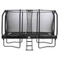 14ft x 8ft Salta Black Rectangular First Class Trampoline with Enclosure - SGP Garden Ltd