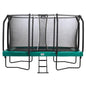 14ft x 8ft Salta Green Rectangular First Class Trampoline with Enclosure - SGP Garden Ltd