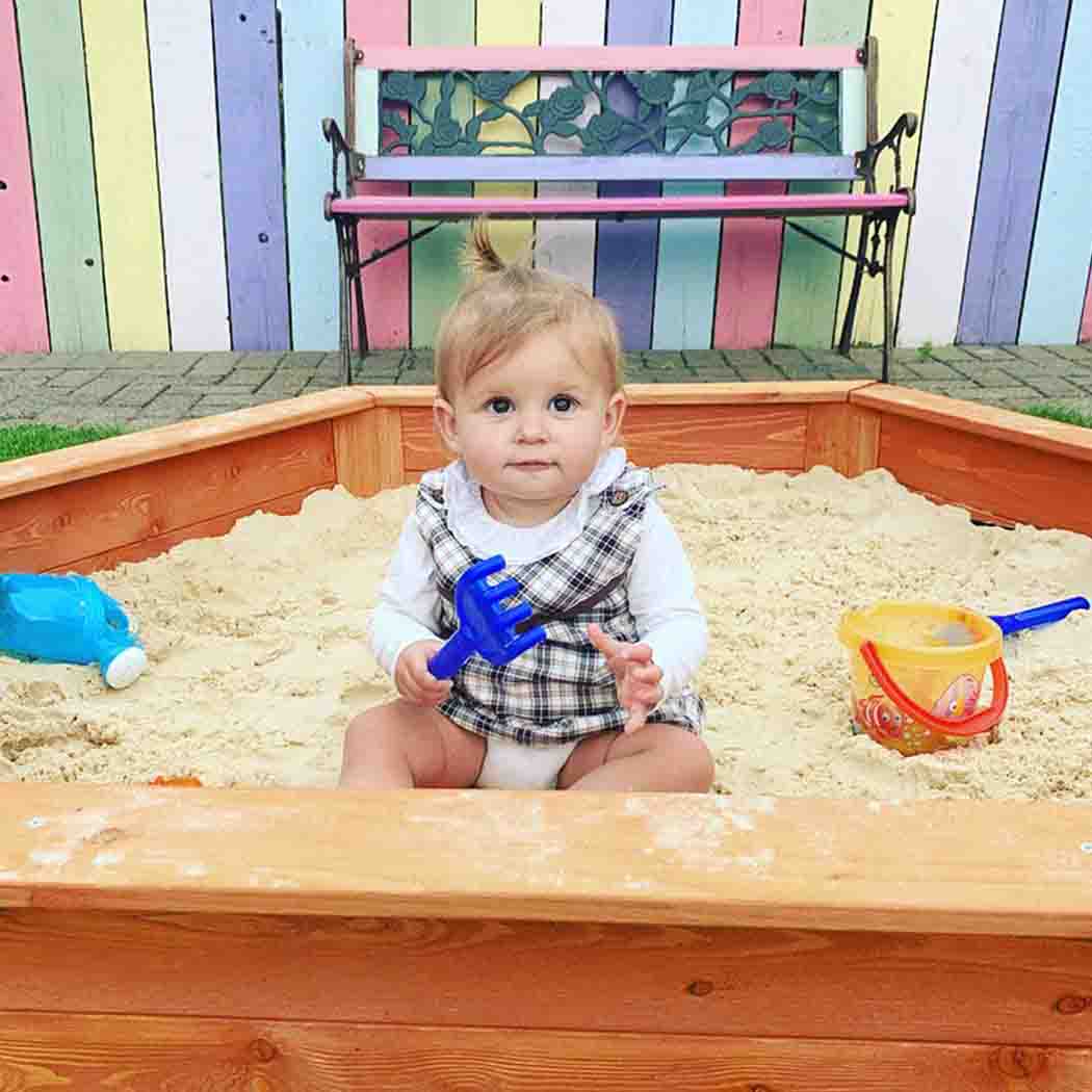 1.5m Diameter Hexagonal Wooden Sandpit - SGP Garden Ltd