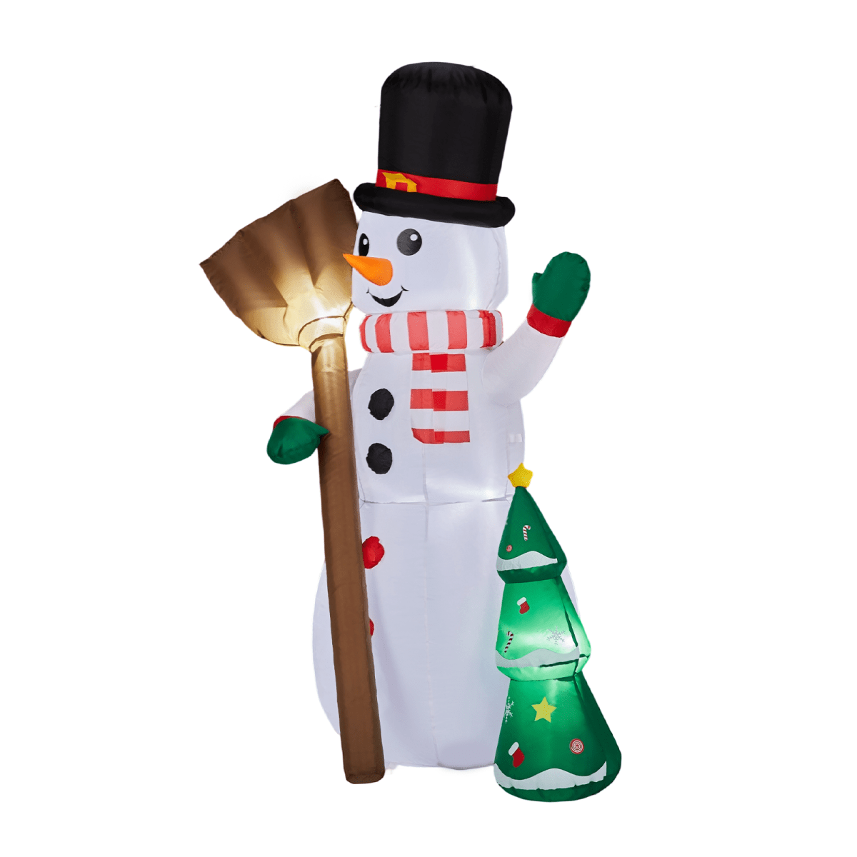 1.85M Lighted Christmas Inflatable Decoration, Inflatable Snowman Holding Groom, Funny Blow Up Yard Decorations with Built-in LED Lights for Holiday Party Front Yard Lawn Garden Decor - SGP Garden Ltd