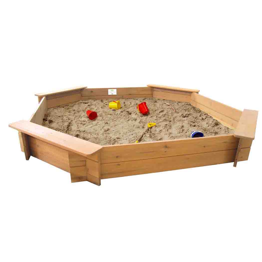 1.8m Diameter Octagonal Wooden Sandpit - SGP Garden Ltd