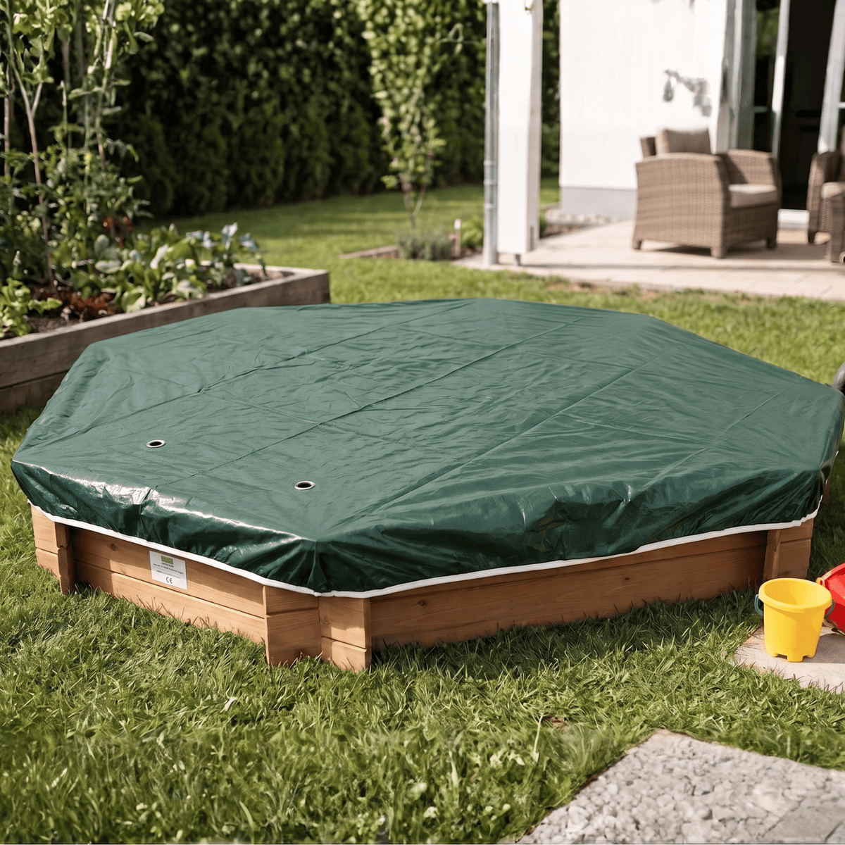 1.8m Diameter Octagonal Wooden Sandpit - SGP Garden Ltd