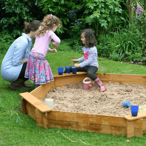 1.8m Diameter Octagonal Wooden Sandpit - SGP Garden Ltd