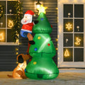 1.8m Inflatable Christmas Tree, LED Lighted with Santa Claus Dog Party Prop - SGP Garden Ltd