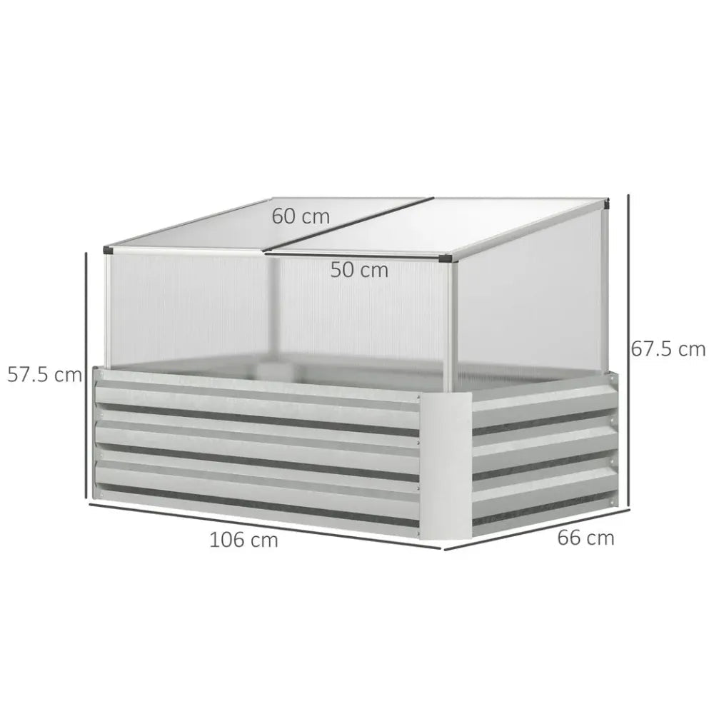2-in-1 Raised Garden Bed with Mini Greenhouse - Protect Your Plants and Grow with Ease - SGP Garden Ltd