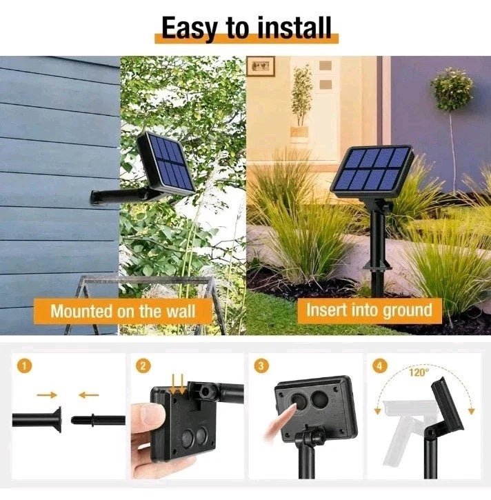 2 Pack Solar powered String Lights Outdoor Garden Waterproof 10M x2 Fairy 8 Mode - SGP Garden Ltd