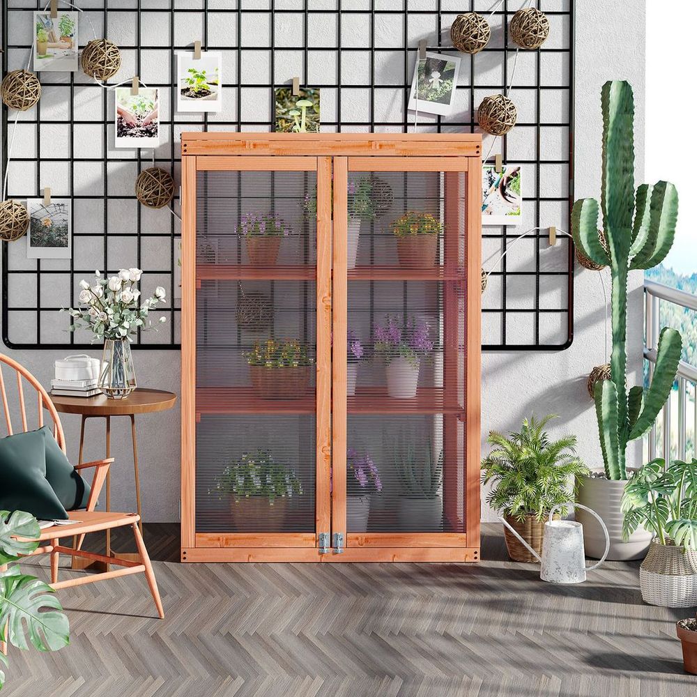 2-Shelf Wooden Cold Frame Greenhouse - Outdoor Plant Storage, Professional Grade Quality - SGP Garden Ltd